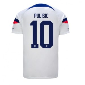 Fotballdrakt Herre forente stater Christian Pulisic #10 Hjemmetrøye FIFA VM 2022 Kortermet