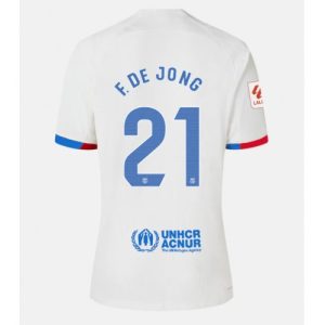 Barcelona Fotballdrakt Herre Frenkie de Jong #21 Bortedrakt 2023-24 Kortermet