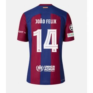 Barcelona Fotballdrakt Herre Joao Felix #14 Hjemmedrakt 2023-24 Kortermet