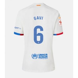 Barcelona Fotballdrakt Herre Paez Gavi #6 Bortedrakt 2023-24 Kortermet