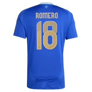 Copa América 2024 Argentina Bortedrakt blå Kortermet fotballdrakt med navn Romero 18