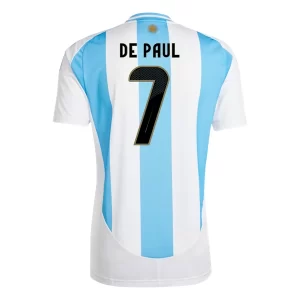 Copa América 2024 Argentina Hjemmedrakt Kortermet De Paul 7