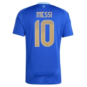 Fotballdrakt Butikk Copa América 2024 Argentina Bortedrakt blå Kortermet Lionel Messi 10