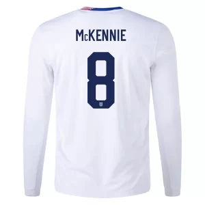 Fotballdrakter Landslaget Copa América 2024 USA Hjemmedrakt L/S hvit Langermet McKennie 8