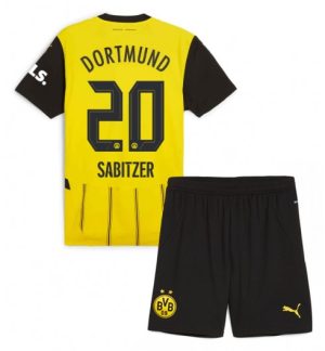 Billige Fotballdrakt Barn Borussia Dortmund Hjemmedraktsett 2024-25 Marcel Sabitzer 20