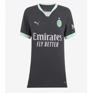 AC Milan Tredjedrakt Dame 2024-25 Kortermet fotballdrakt Svart