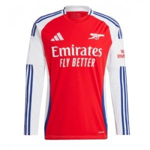 Arsenal Bortedrakt 2024-25 rød og hvit Langermet