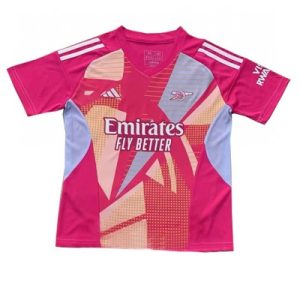 Fotballdrakt Arsenal Keeper Bortedrakt 2024-25 rosa Kortermet