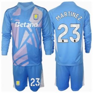 Aston Villa Emiliano Martinez #23 Keeper Tredjedraktsett Baby 2024-25 Langermet (+ Korte bukser)