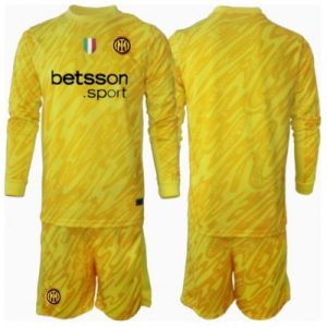 Inter Milan Keeper Bortedraktsett 2024-25 Langermet (+ Korte bukser)