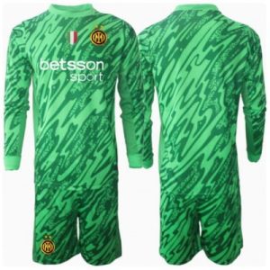 Inter Milan Keeper Hjemmedraktsett 2024-25 Langermet (+ Korte bukser)