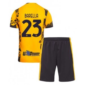 Inter Milan Nicolo Barella #23 Tredjedraktsett 2024-25 Klær Barn
