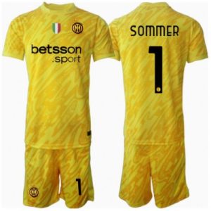 Inter Milan Yann Sommer #1 Keeper Bortedraktsett 2024-25 Klær Barn