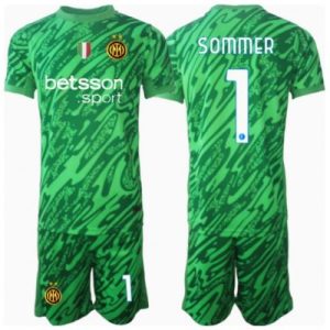 Inter Milan Yann Sommer #1 Keeper Hjemmedraktsett 2024-25 Klær Barn