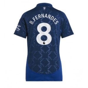Manchester United Bruno Fernandes #8 Bortedrakt Dame 2024-25 Kortermet
