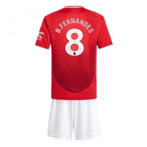 Manchester United Bruno Fernandes #8 Hjemmedraktsett 2024-25 Klær Barn