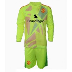 Fotballdrakt til barn Manchester United Keeper Bortedraktsett 2024-25