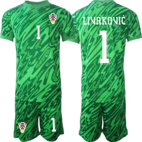 Fotballdrakt Barn Norge Kroatia Keeper 2024-25 Dominik Livakovic 1