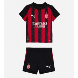 Billige AC Milan Hjemmedraktsett 2025-26 Fotballdrakt for Barn