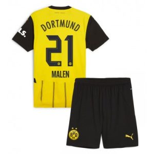 Borussia Dortmund Donyell Malen #21 Hjemmedraktsett 2024-25 Fotballdrakter