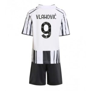 Juventus Dusan Vlahovic #9 Hjemmedraktsett 2025-26 Fotball Barndrakt