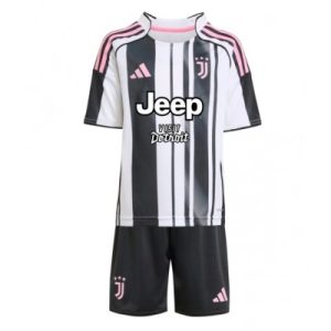 Billige Fotballdrakter Barn Juventus Hjemmedraktsett 2025-26 hvit svart