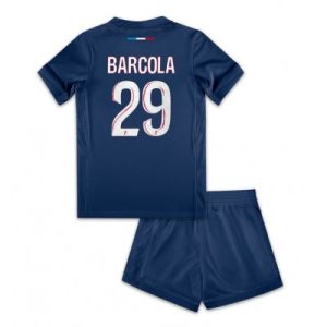 Billige fotballdrakter til Barn PSG Bradley Barcola #29 Hjemmedraktsett 2024-25