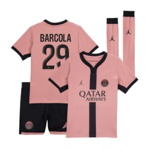 Paris Saint-Germain PSG Bradley Barcola #29 Tredjedraktsett 2024-25 Fotballdrakter Barn