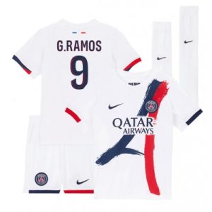 Fotballdrakt Barn Paris Saint-Germain PSG Goncalo Ramos #9 Bortedraktsett 2024-25
