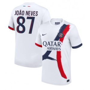 Paris Saint-Germain PSG Joao Neves #87 Bortedrakt 2024-25 Fotballdrakt