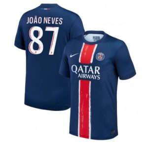 Paris Saint-Germain PSG Joao Neves #87 Hjemmedrakt 2024-25 Fotballdrakt
