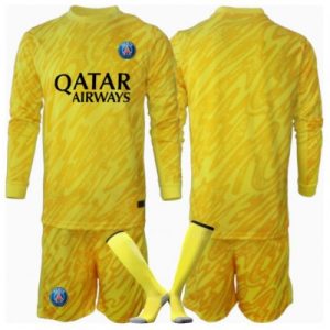 Paris Saint-Germain PSG Keeper Tredjedraktsett 2024-25 gul fotballdrakt
