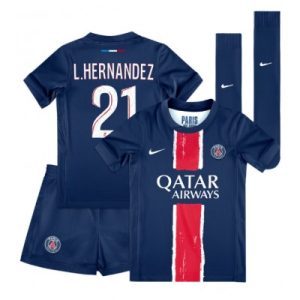 Paris Saint-Germain PSG drakt barn Lucas Hernandez #21 Hjemmedraktsett 2024-25