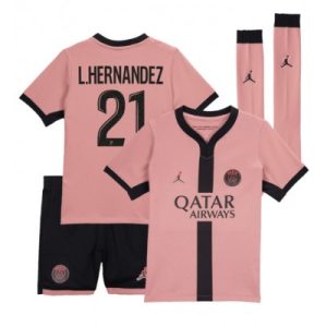 Fotballdrakt Barn Norge PSG Lucas Hernandez #21 Tredjedraktsett 2024-25