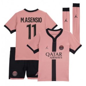 Paris Saint-Germain PSG Marco Asensio #11 Tredjedraktsett 2024-25 Fotballdrakter Barn