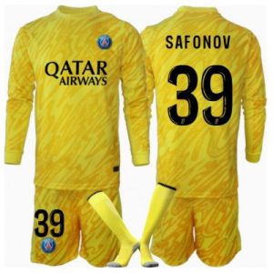Paris Saint-Germain PSG Matvei Safonov #39 Keeper Tredjedraktsett 2024-25 Gul
