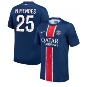 Paris Saint-Germain PSG Nuno Mendes #25 Hjemmedrakt 2024-25 Fotballdrakt