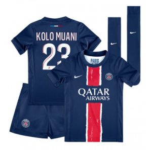 Paris Saint-Germain PSG Randal Kolo Muani #23 Hjemmedraktsett 2024-25 Fotball Barndrakt