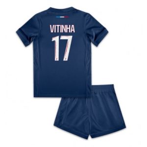 Paris Saint-Germain PSG Vitinha #17 Hjemmedraktsett 2024-25 Fotballdrakter Barn
