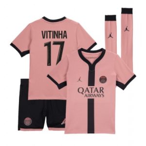 Paris Saint-Germain PSG Vitinha #17 Tredjedraktsett 2024-25 Fotballdrakter Barn