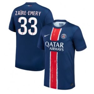 Paris Saint-Germain PSG Warren Zaire-Emery #33 Hjemmedrakt 2024-25 Fotballdrakt