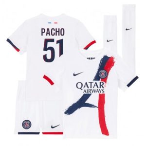 Paris Saint-Germain PSG Willian Pacho #51 Bortedraktsett 2024-25 Barn med Bukse