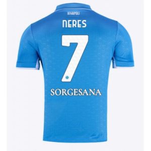 SSC Napoli David Neres #7 Hjemmedrakt 2024-25 Fotballdrakter