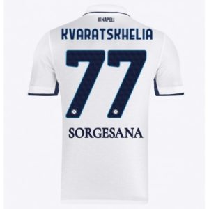 SSC Napoli Khvicha Kvaratskhelia #77 Bortedrakt 2024-25 Fotballdrakter