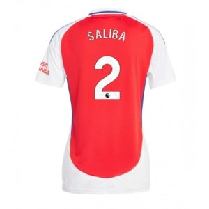 Arsenal William Saliba #2 Hjemmedrakt Dame 2024-25 Klubbdrakter Fotball