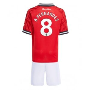 Manchester United drakt Barn Bruno Fernandes #8 Hjemmedraktsett 2025-26
