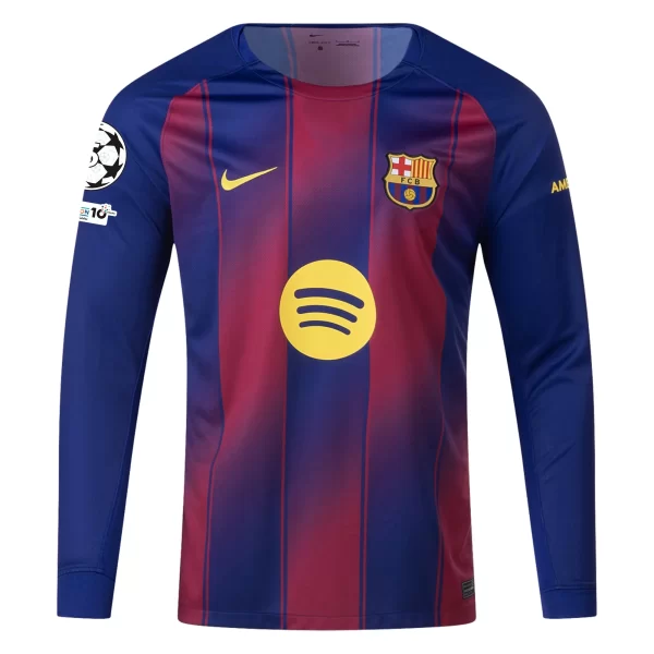 Barcelona Lamine Yamal #10 Hjemmedrakt 2025-26 Fotballdrakter- UCL-1