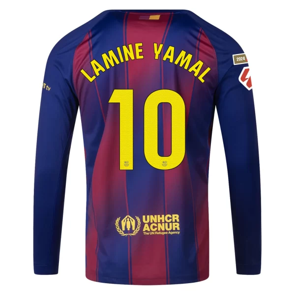 Barcelona Lamine Yamal #10 Hjemmedrakt 2025-26 Langermet
