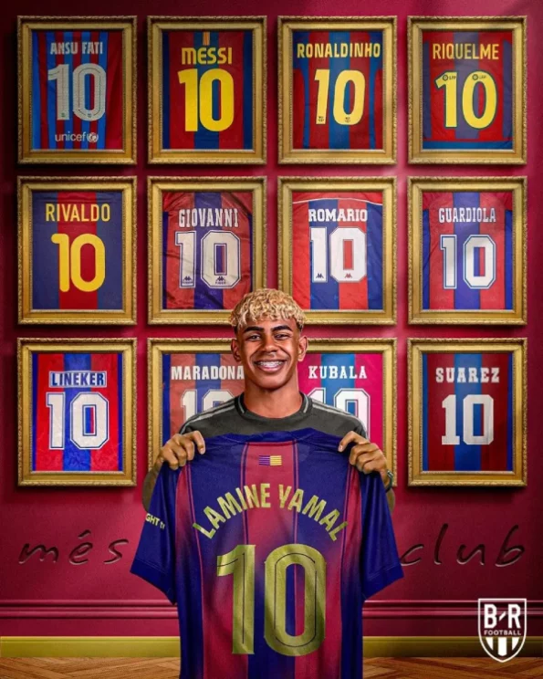 Yamal tar over Barcelona-trøya med nummer 10