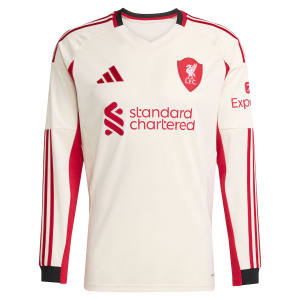 Billige Fotballdrakter Liverpool Bortedrakt 2025-26 Hvit Langermet
